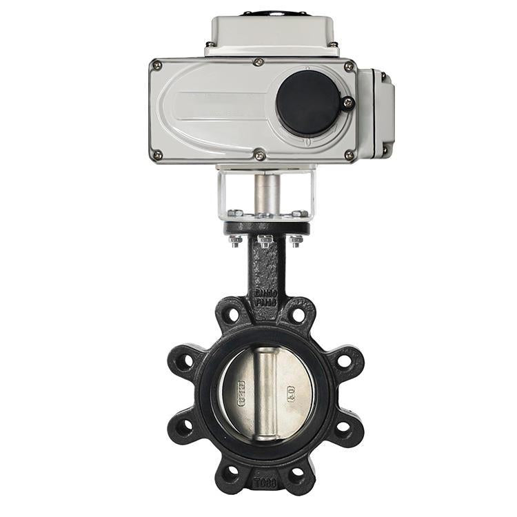 Falvoryn Class 300 DN80 (3") On/Off Electric Wafer Butterfly Valve — 24V DC, Ductile Iron Body with EPDM Seat