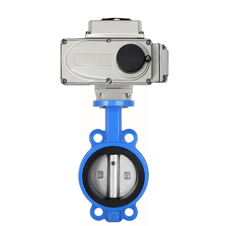 Falvoryn DN150 (6") Electric Wafer Butterfly Valve — Ductile Iron, PN16, EPDM Seat