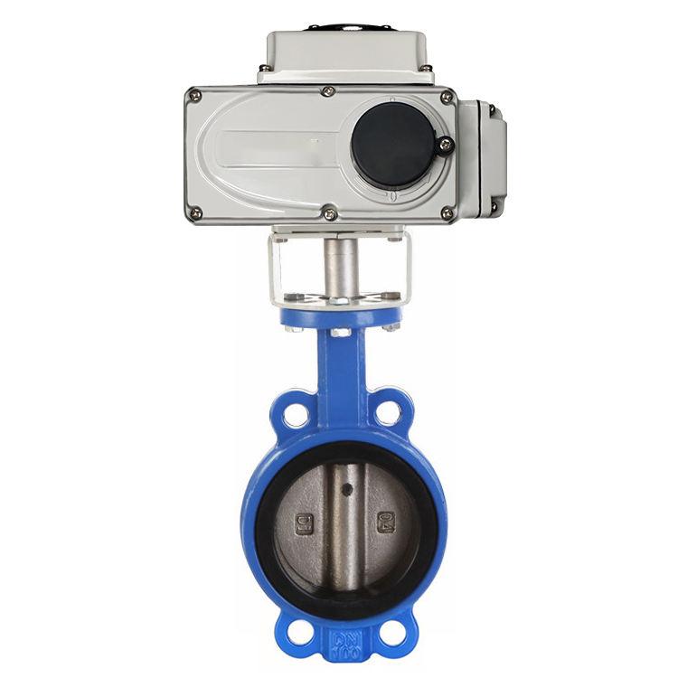 Falvoryn DN150 (6") Electric Wafer Butterfly Valve — Ductile Iron, PN16, EPDM Seat