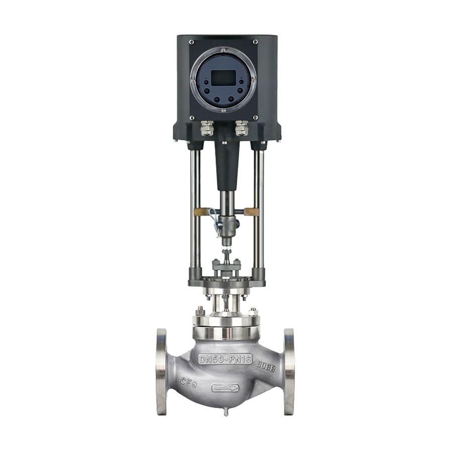 Falvoryn SS304 Electric Modulating Single-Seat Control Valve — Flanged Ends