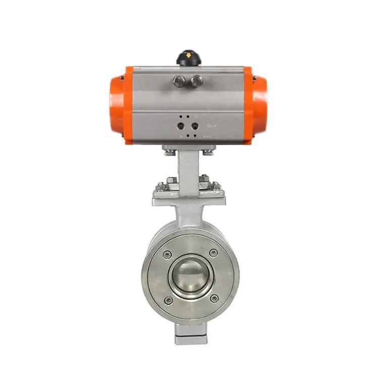 Falvoryn 1" DN25 V-Port 2-Way Pneumatic Ball Valve — Single-Acting, SS304/SS316