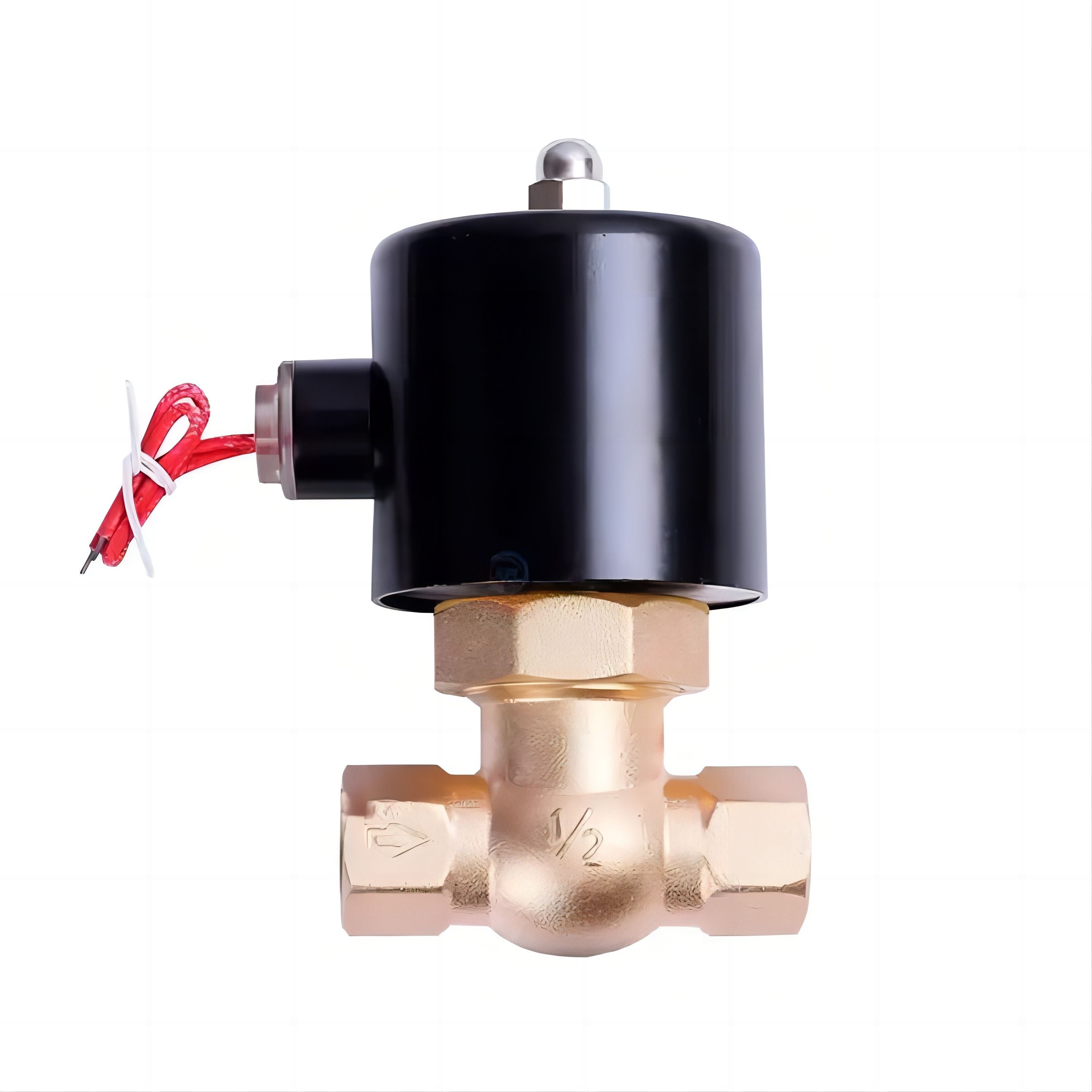Falvoryn Brass Waterproof High-Pressure Solenoid Valve — AC220V/DC24V, Normally Closed, 1/2"–3/4"