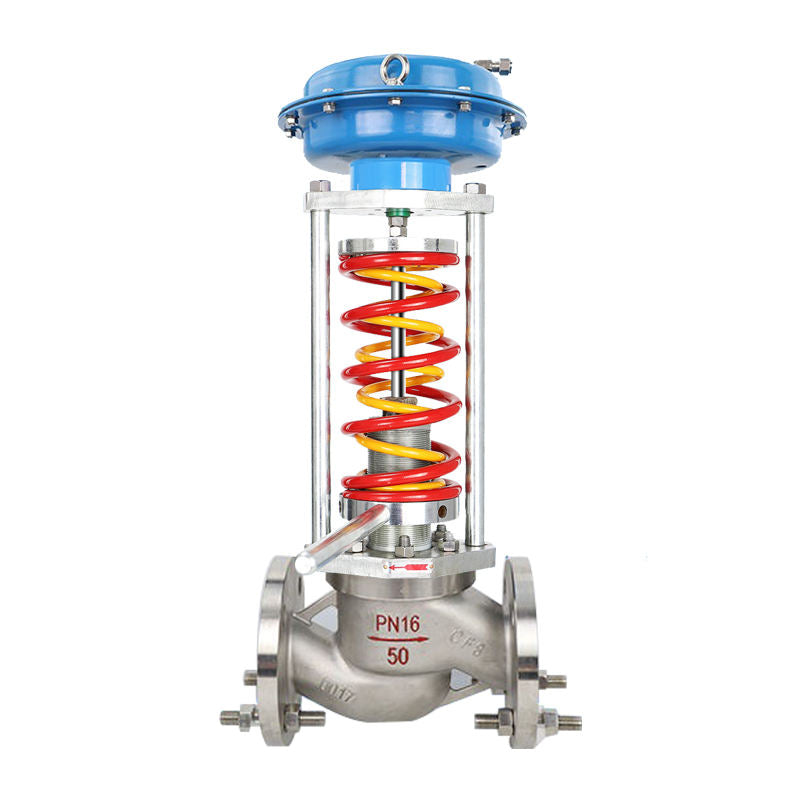 Falvoryn SS304/SS316 High-Temperature Self-Acting Pressure Control Valve — PN16 Flanged