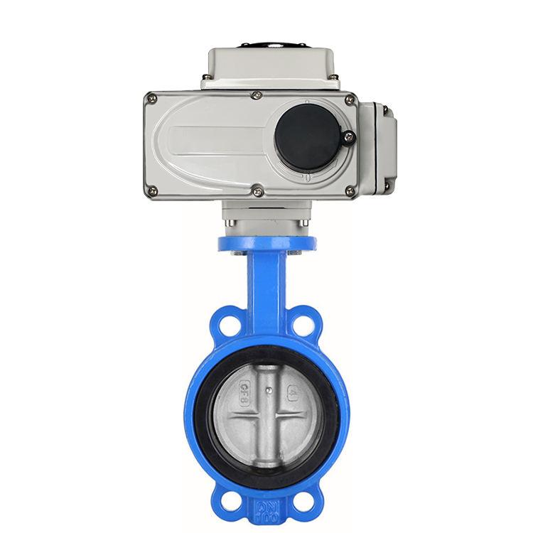Falvoryn DN150 (6") Electric Wafer Butterfly Valve — Ductile Iron, PN16, EPDM Seat